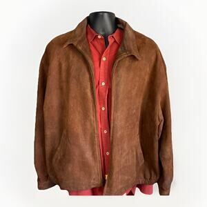 McKenzie Tribe Vintage Thrashed Suede Jacket Men’s XL Made In USA Rugged Grunge